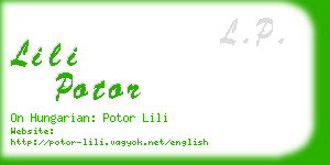 lili potor business card